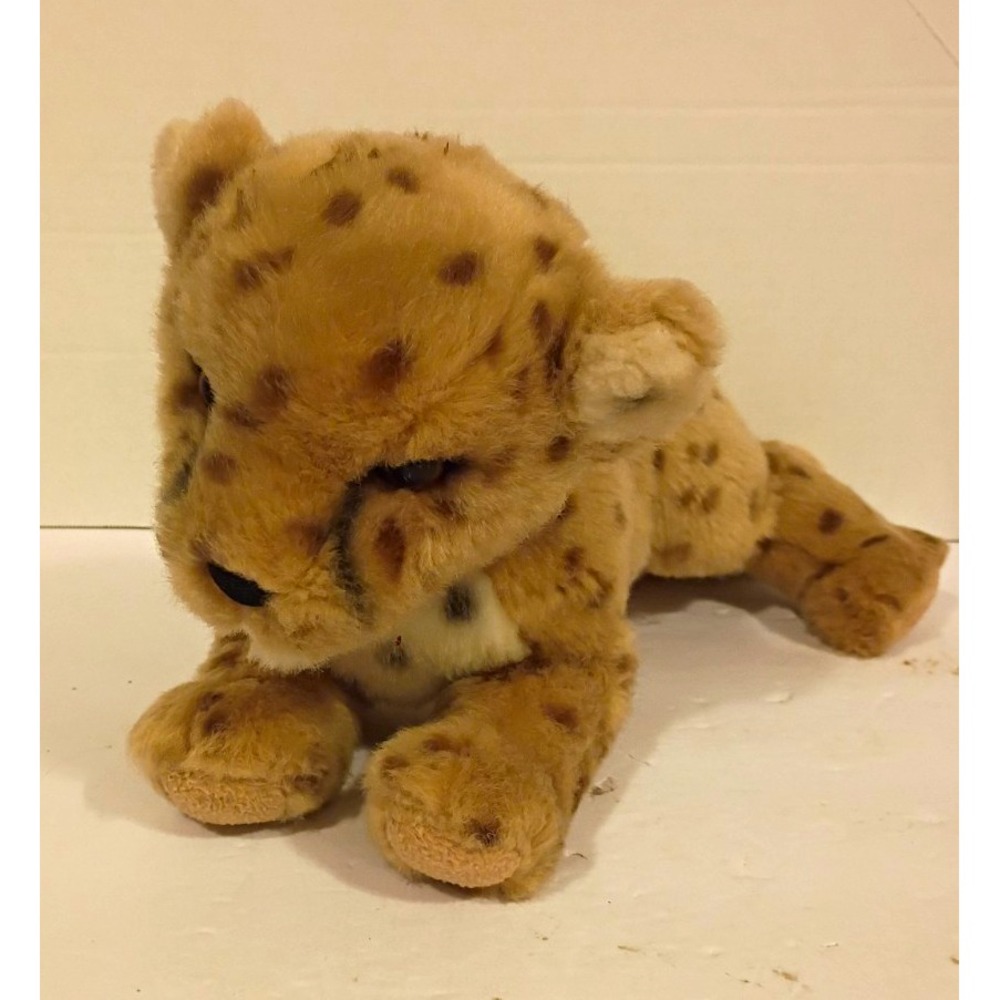 Douglas Spotted Cheetah Cub Plush Stuffed Animal Tan Brown White 13" Realistic.